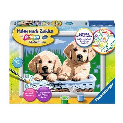 Ravensburger Malen nach Zahlen Set - Süße Hundewelpen Ravensburger Malen nach Zahlen Set - Süße Hundewelpen