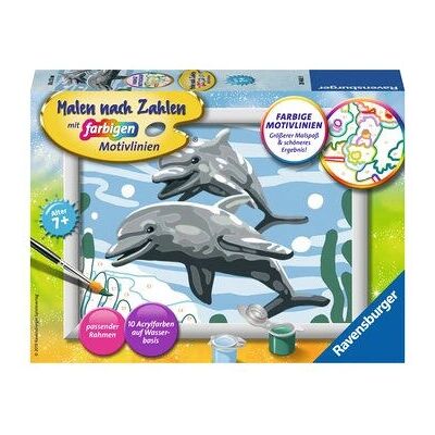 Ravensburger 28468 Färgläggningsbok - Vänliga Delfiner - Barnekonstset Ravensburger 28468 Färgläggningsbok - Vänliga Delfiner - Barnekonstset