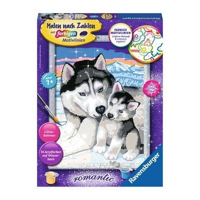 Ravensburger - Libro da Colorare Husky Kuss - 14 Colori e Glitter Ravensburger - Libro da Colorare Husky Kuss - 14 Colori e Glitter