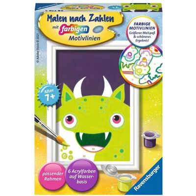 Ravensburger Freches Monster Malen Nach Zahlen - Puzzle Ravensburger Freches Monster Malen Nach Zahlen - Puzzle