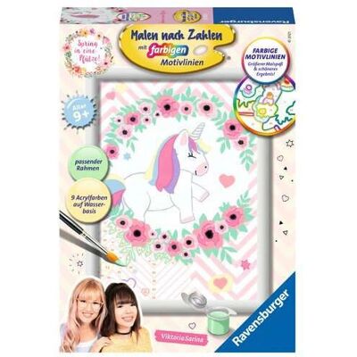 Ravensburger 28928 Számok szerinti festés - Tavasz a pocsolyában - Egyszarvú Ravensburger 28928 Számok szerinti festés - Tavasz a pocsolyában - Egyszarvú