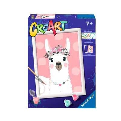 Ravensburger CreArt No Drama Llama Zestaw do malowania numerami Ravensburger CreArt No Drama Llama Zestaw do malowania numerami