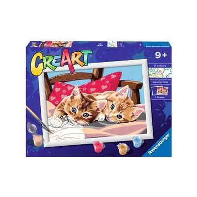 Ravensburger CreArt Dwa Urocze Kotki - Zestaw do malowania po numerach Ravensburger CreArt Dwa Urocze Kotki - Zestaw do malowania po numerach