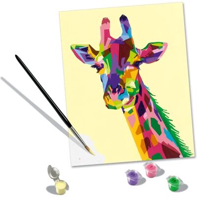 Ravensburger CreArt Giraffe Funky Peindre par Numéros pour Adultes - Publicité Ravensburger CreArt Giraffe Funky Peindre par Numéros pour Adultes - Publicité
