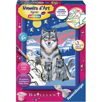 Ravensburger La famille de loups - Kit de peinture par numéros - Enfants - Publicité Ravensburger La famille de loups - Kit de peinture par numéros - Enfants - Publicité