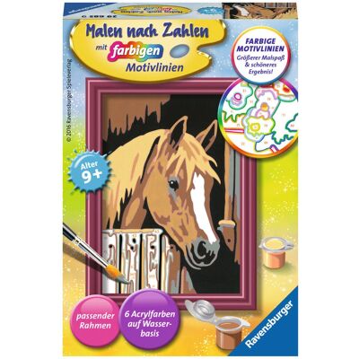 Ravensburger Malen nach Zahlen - Pferd im Stall - Kinder ab 9 Jahren Ravensburger Malen nach Zahlen - Pferd im Stall - Kinder ab 9 Jahren