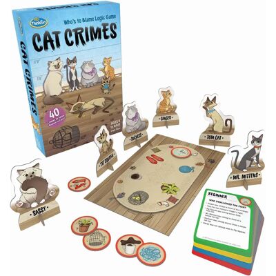 ThinkFun Crimes de Chats - Jeu de logique en solo - 40 défis - Publicité ThinkFun Crimes de Chats - Jeu de logique en solo - 40 défis - Publicité