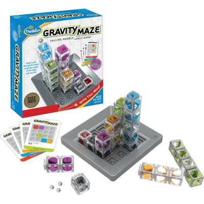 ThinkFun Gravity Maze Bordspel met vallende knikkerstrategie ThinkFun Gravity Maze Bordspel met vallende knikkerstrategie