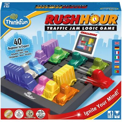 Jeu de société Rush Hour de ThinkFun - Puzzle de embouteillage - Publicité Jeu de société Rush Hour de ThinkFun - Puzzle de embouteillage - Publicité