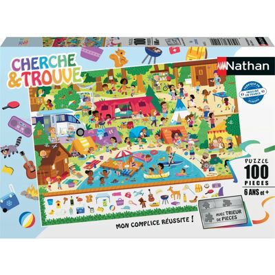 Nathan 86212 Puzzle - 100 pezzi - Campeggio - Cherche et trouve Nathan 86212 Puzzle - 100 pezzi - Campeggio - Cherche et trouve