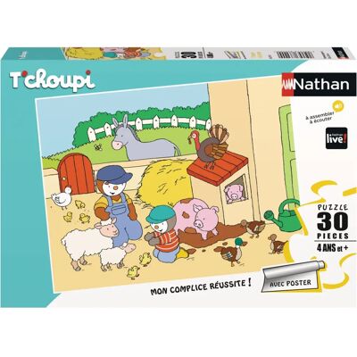 Nathan Pussel 30 Bitars T'choupi På Gården Nathan Pussel 30 Bitars T'choupi På Gården