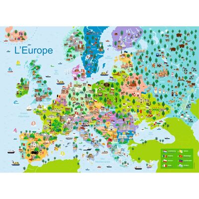 Puzzle Mapa Europy Nathan - 150 Elementów Edukacyjne Puzzle Mapa Europy Nathan - 150 Elementów Edukacyjne