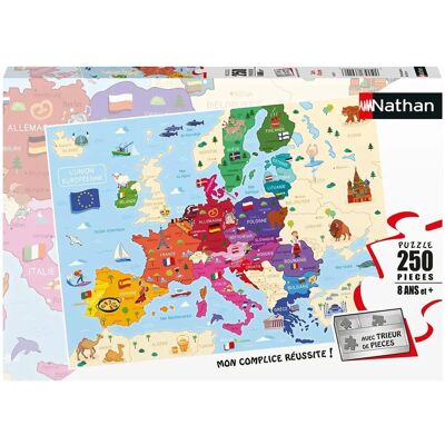 Nathan Puzzle 250 P - Europa-karta - Pussel Nathan Puzzle 250 P - Europa-karta - Pussel