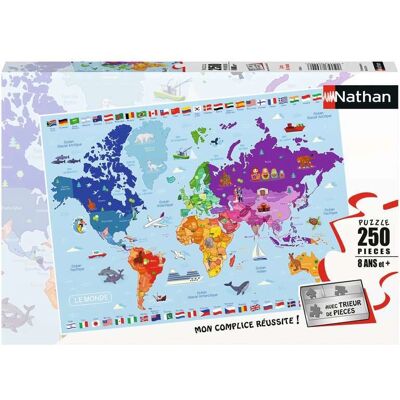 Nathan 86883 Puzzle - Carte du Monde - 250 pièces Nathan 86883 Puzzle - Carte du Monde - 250 pièces