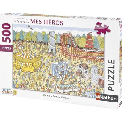 Puzzle Nathan 500p Charlie Carnaval Fête Foraine - Puzzle - Publicité Puzzle Nathan 500p Charlie Carnaval Fête Foraine - Puzzle - Publicité