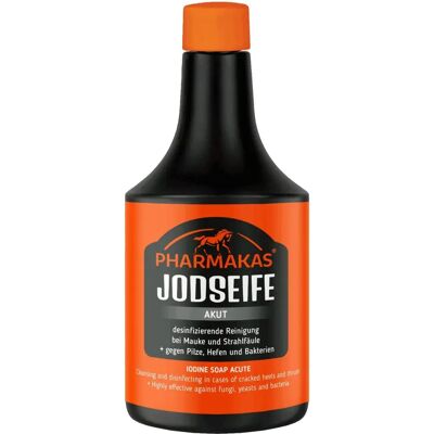 Pharmakas Jodseife - 500ml - Désinfectant efficace pour chevaux - Publicité Pharmakas Jodseife - 500ml - Désinfectant efficace pour chevaux - Publicité