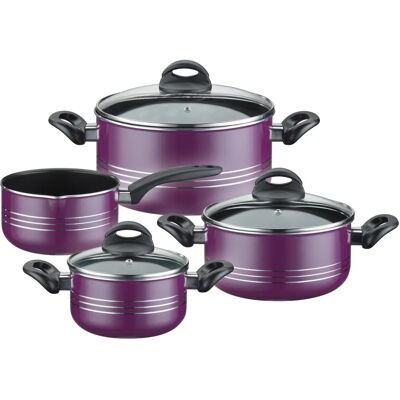 Set pentole GSW Milano Color Lilla - Set di 7 pezzi Set pentole GSW Milano Color Lilla - Set di 7 pezzi