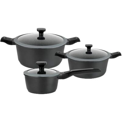 GSW Easy Click Black Cookware Set - Induction GSW Easy Click Black Cookware Set - Induction