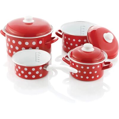 Gsw 7-Piece Enamel Cookware Set - Suitable for Induction Gsw 7-Piece Enamel Cookware Set - Suitable for Induction