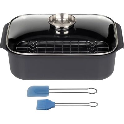 Gourmet Bräter - 8L, Schwarz, mit Zubehör Gourmet Bräter - 8L, Schwarz, mit Zubehör