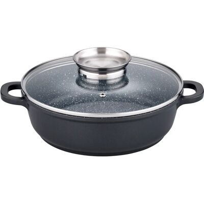 GSW Gourmet Granit Pfanne Ø 24 cm + Höhe 7,0 cm schwarz - Pfanne GSW Gourmet Granit Pfanne Ø 24 cm + Höhe 7,0 cm schwarz - Pfanne