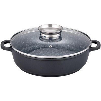 Poêle de Service Gourmet Granit - Noir - Compatible induction - 28cm - Publicité Poêle de Service Gourmet Granit - Noir - Compatible induction - 28cm - Publicité