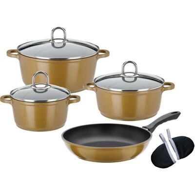 GSW Gourmet Premium Color Topf-Set - Gold - 9 Teile GSW Gourmet Premium Color Topf-Set - Gold - 9 Teile
