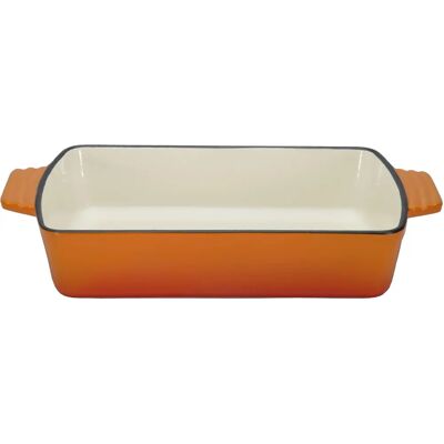 GSW Orange Shadow Gusseisen Auflaufform - Rechteckig - 3,8L - Backofengeeignet GSW Orange Shadow Gusseisen Auflaufform - Rechteckig - 3,8L - Backofengeeignet