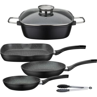 GSW Gourmet Granit Topfset - Induktion, schwarz, 3-teilig GSW Gourmet Granit Topfset - Induktion, schwarz, 3-teilig