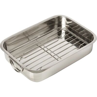 Rostfri ugnsform GSW 809306 - Lätt att rengöra, Med grillinsats Rostfri ugnsform GSW 809306 - Lätt att rengöra, Med grillinsats