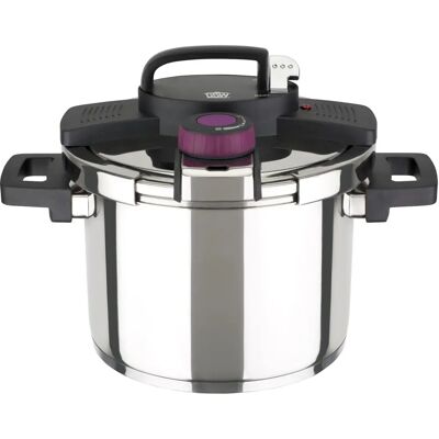 Olla a presión GSW Easy Click - 6L, Ø 22cm, Plateado Olla a presión GSW Easy Click - 6L, Ø 22cm, Plateado