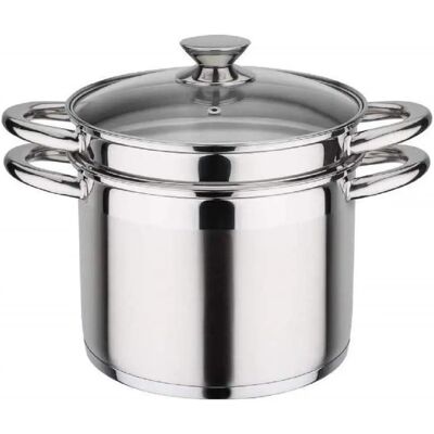 GSW Treviso Spaghettitopf - 6,5L, Ø 22cm, Induktion, Edelstahl GSW Treviso Spaghettitopf - 6,5L, Ø 22cm, Induktion, Edelstahl