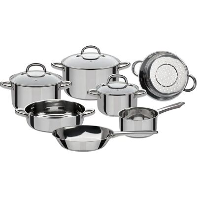 GSW 990097 Montreal Ensemble de 10 pièces - Casseroles en acier inoxydable - Publicité GSW 990097 Montreal Ensemble de 10 pièces - Casseroles en acier inoxydable - Publicité