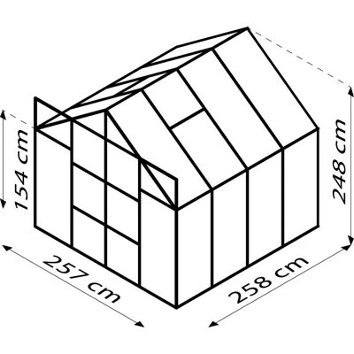Vitavia Uranus 6700 Gewächshaus - Aluminium, 6,7 m², Smaragd Vitavia Uranus 6700 Gewächshaus - Aluminium, 6,7 m², Smaragd