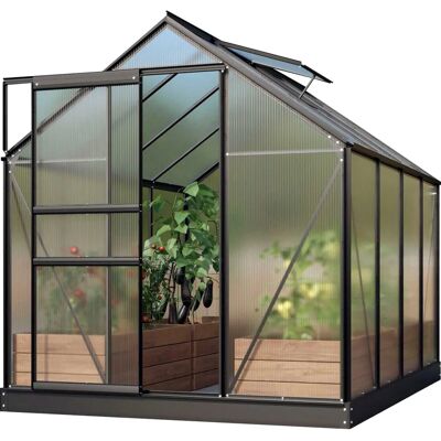 VITAVIA Venus 5000 Gewächshaus - 5 m², Schwarz, Polycarbonat VITAVIA Venus 5000 Gewächshaus - 5 m², Schwarz, Polycarbonat
