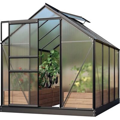 VITAVIA Venus 5000 Gewächshaus Schwarz - 5 m², Aluminium & Polycarbonat VITAVIA Venus 5000 Gewächshaus Schwarz - 5 m², Aluminium & Polycarbonat