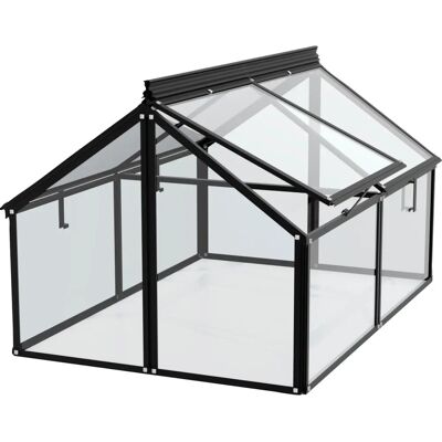 VITAVIA Gaia Jumbo Frühbeet - Sicherheitsglas, Schwarz VITAVIA Gaia Jumbo Frühbeet - Sicherheitsglas, Schwarz