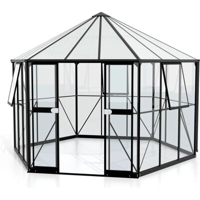 VITAVIA Pi 9000 Gewächshaus - Schwarz - 336x283.7x383.3 cm VITAVIA Pi 9000 Gewächshaus - Schwarz - 336x283.7x383.3 cm
