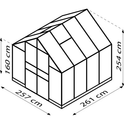 VITAVIA Domus 6700 Gewächshaus - Doppelüren, Sicherheitsglas VITAVIA Domus 6700 Gewächshaus - Doppelüren, Sicherheitsglas