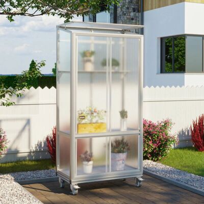 VITAVIA Kompaktes Gewächshaus - Kleiner Balkon, Aluminium, Polycarbonat VITAVIA Kompaktes Gewächshaus - Kleiner Balkon, Aluminium, Polycarbonat