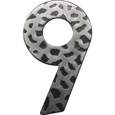 Schösswender - Nr 9 Türschild - Schmiedeeisen - Schwarz verzinkt - Door number plaque Schösswender - Nr 9 Türschild - Schmiedeeisen - Schwarz verzinkt - Door number plaque