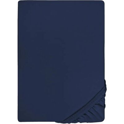 Drap-housse en jersey marine Biberna 90-200cm - Publicité Drap-housse en jersey marine Biberna 90-200cm - Publicité