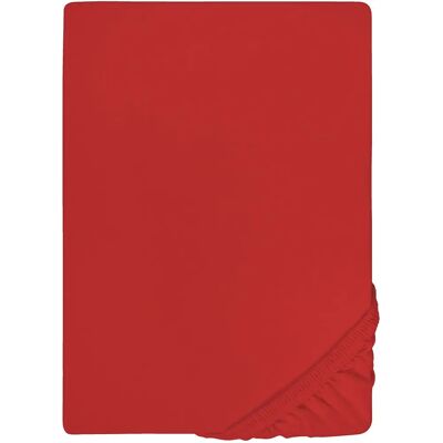 Drap-housse jersey Biberna Thea - Pour matelas jusqu'à 25cm - Rouge - Publicité Drap-housse jersey Biberna Thea - Pour matelas jusqu'à 25cm - Rouge - Publicité