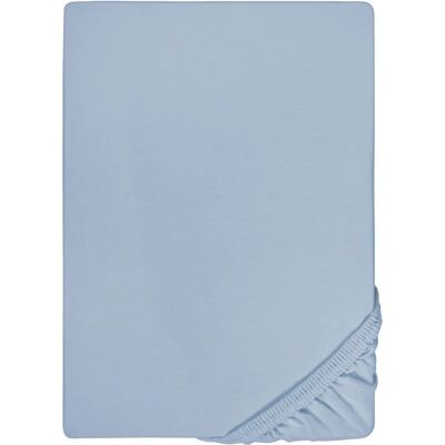 Biberna Feinjersey Spannbettlaken - 90x200 cm - Eisblau - Fitted sheet - Publicité Biberna Feinjersey Spannbettlaken - 90x200 cm - Eisblau - Fitted sheet - Publicité