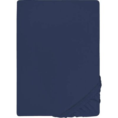 Biberna Thea Jersey Elastisches Spannbettlaken - Matratze 90-100x190-220 cm - Marineblau Biberna Thea Jersey Elastisches Spannbettlaken - Matratze 90-100x190-220 cm - Marineblau