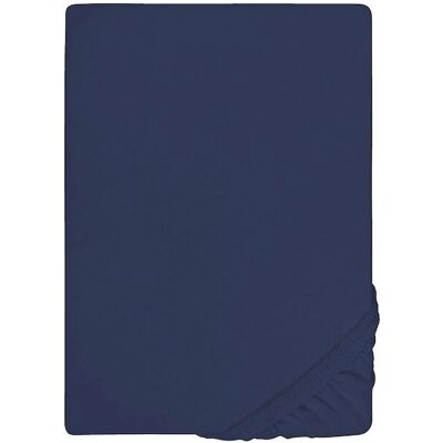 Drap-housse Jersey Biberna Thea – Marine, 180-200cm x 200-220cm - Drap-housse - Publicité Drap-housse Jersey Biberna Thea – Marine, 180-200cm x 200-220cm - Drap-housse - Publicité