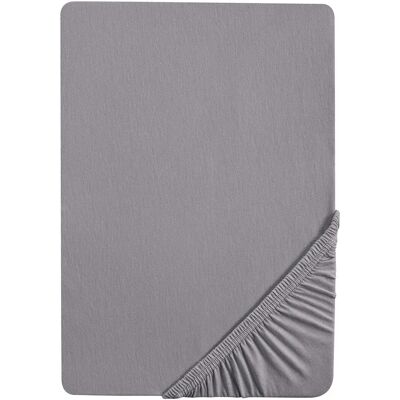 Drap housse en jersey argenté Biberna Thea - 180-200x200-220 cm - Publicité Drap housse en jersey argenté Biberna Thea - 180-200x200-220 cm - Publicité
