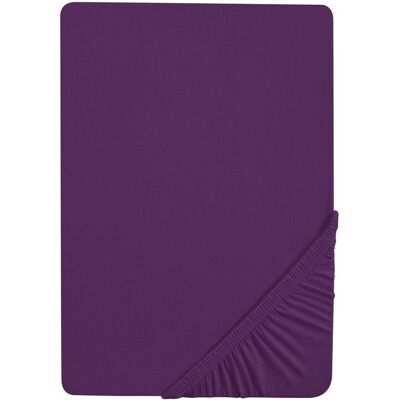 Drap-housse jersey violet Biberna Marc - Jusqu'à 22cm de matelas - Publicité Drap-housse jersey violet Biberna Marc - Jusqu'à 22cm de matelas - Publicité