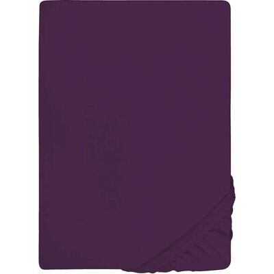 Drap-housse jersey violet Biberna Marc - Jusqu'à 22cm de matelas - Publicité Drap-housse jersey violet Biberna Marc - Jusqu'à 22cm de matelas - Publicité