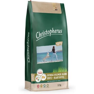 Christopherus Volwassen Eend & Aardappel Graanvrij Hondenvoer - 12kg Christopherus Volwassen Eend & Aardappel Graanvrij Hondenvoer - 12kg